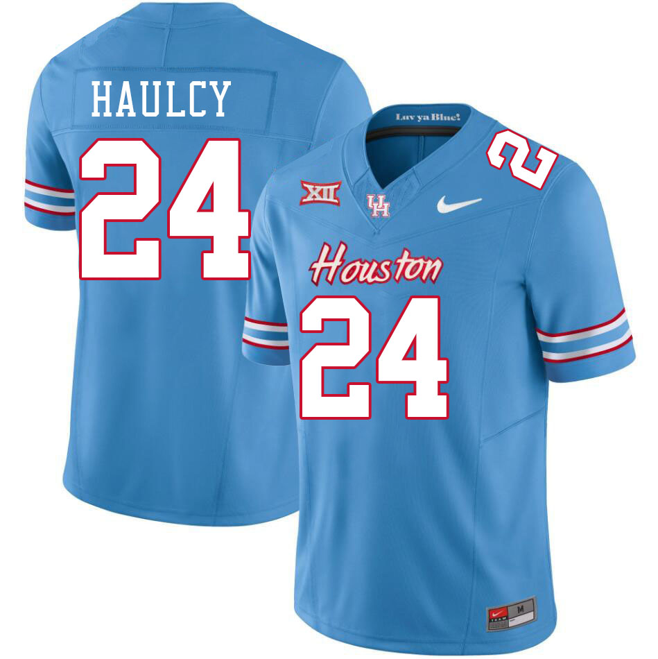 Houston Cougars #24 A.J. Haulcy College Football Jerseys Stitched Sale-Oilers